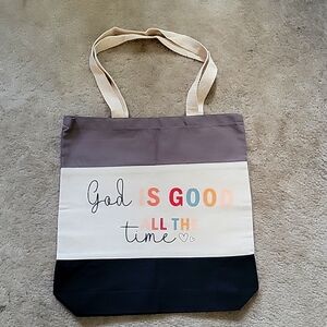 NWOT Handmade "God is Good All of the Time" Tote Bag